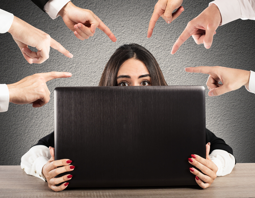 Cyber bullying concept 